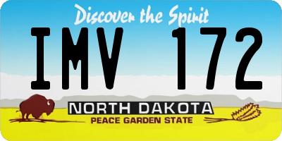 ND license plate IMV172