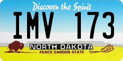 ND license plate IMV173