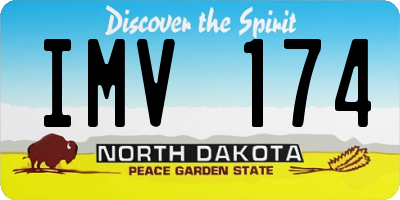 ND license plate IMV174