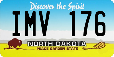 ND license plate IMV176