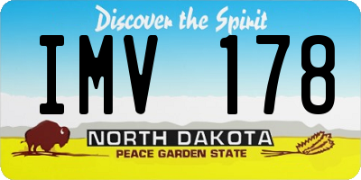 ND license plate IMV178