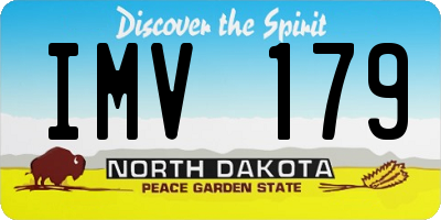 ND license plate IMV179