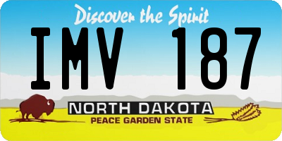 ND license plate IMV187