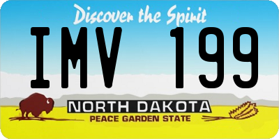 ND license plate IMV199