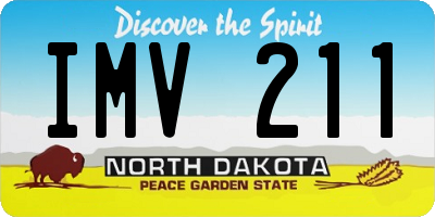 ND license plate IMV211