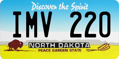 ND license plate IMV220