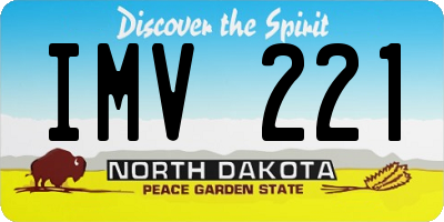 ND license plate IMV221