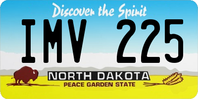 ND license plate IMV225
