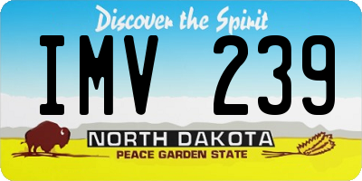 ND license plate IMV239
