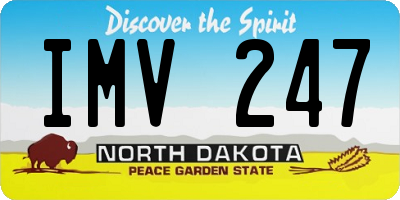 ND license plate IMV247