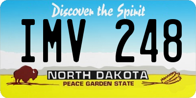 ND license plate IMV248