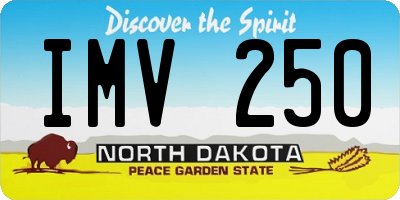 ND license plate IMV250