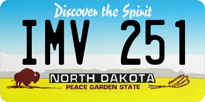 ND license plate IMV251