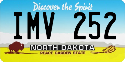 ND license plate IMV252
