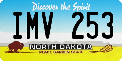 ND license plate IMV253