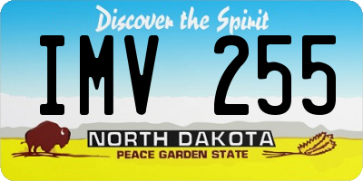 ND license plate IMV255