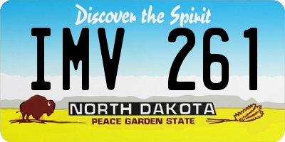 ND license plate IMV261