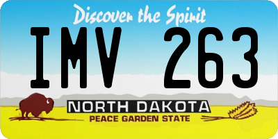 ND license plate IMV263