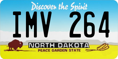 ND license plate IMV264