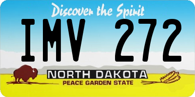 ND license plate IMV272