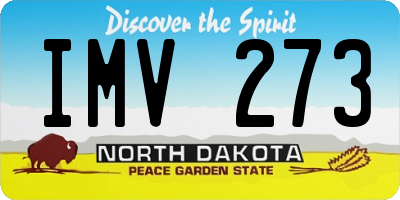 ND license plate IMV273