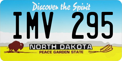 ND license plate IMV295