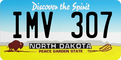 ND license plate IMV307
