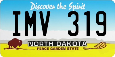 ND license plate IMV319