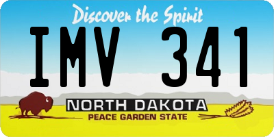 ND license plate IMV341