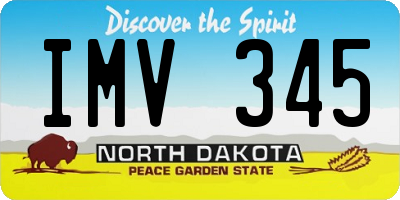 ND license plate IMV345