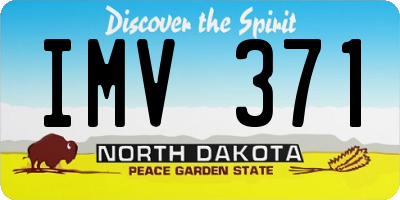 ND license plate IMV371