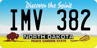ND license plate IMV382