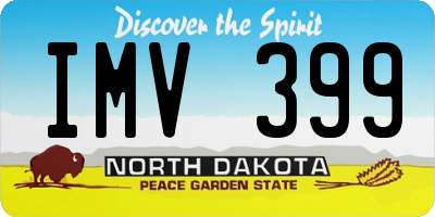 ND license plate IMV399