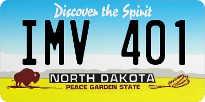 ND license plate IMV401