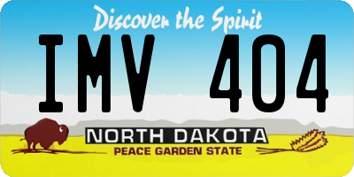 ND license plate IMV404