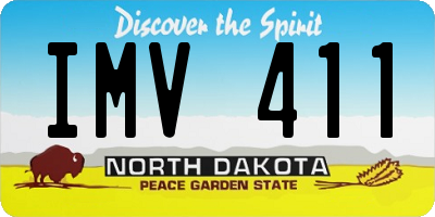 ND license plate IMV411
