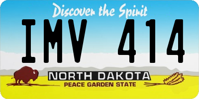ND license plate IMV414