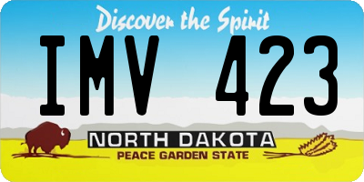 ND license plate IMV423