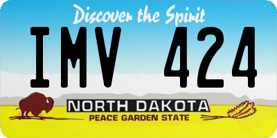 ND license plate IMV424