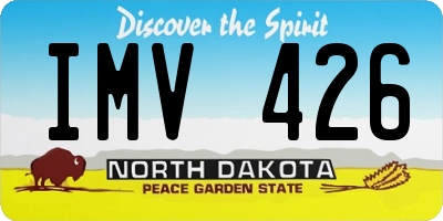 ND license plate IMV426