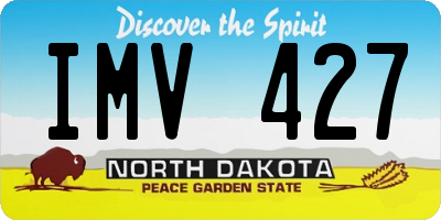ND license plate IMV427