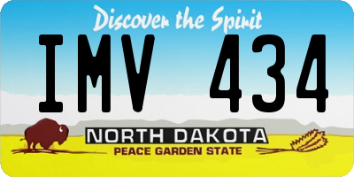 ND license plate IMV434