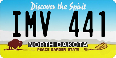 ND license plate IMV441