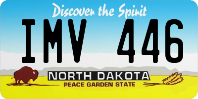 ND license plate IMV446