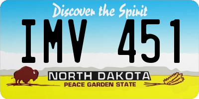 ND license plate IMV451