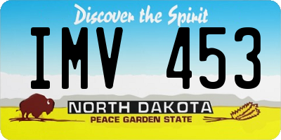 ND license plate IMV453