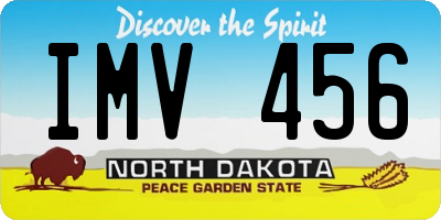 ND license plate IMV456