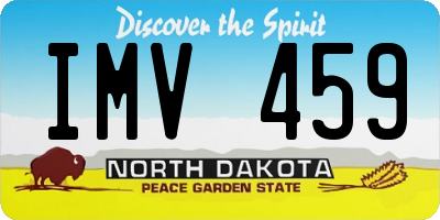 ND license plate IMV459