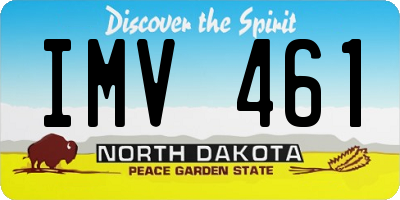 ND license plate IMV461