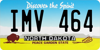 ND license plate IMV464
